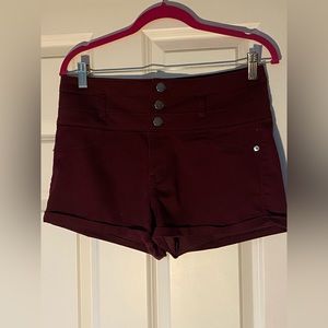 Love fire Shorts Size 8 Wine color